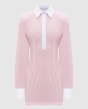Rowen Rose White striped shirt dress DRSRR351S