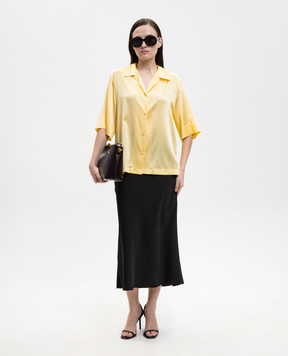 Solotre Yellow silk blouse M1AB0093