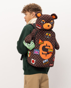 Sprayground Children's brown backpack BEARPACK GLOBAL MOGUL 910B8499NSZ