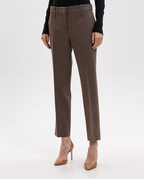 Ermanno Scervino Brown wool pants D496P310YAX