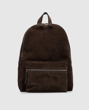 Orciani Laio Peach brown suede backpack P00711SEN