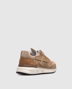 Premiata MICK brown sneakers with logo patch MICK