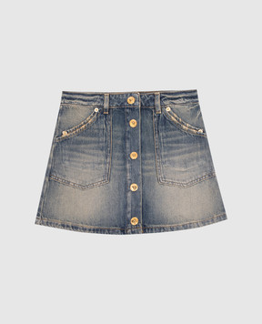 Versace Children's blue denim skirt with logo 10229281A16122