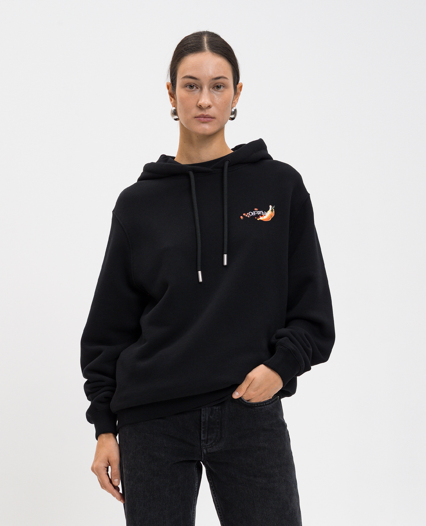Black Fruits Arrow logo hoodie Off-White 3