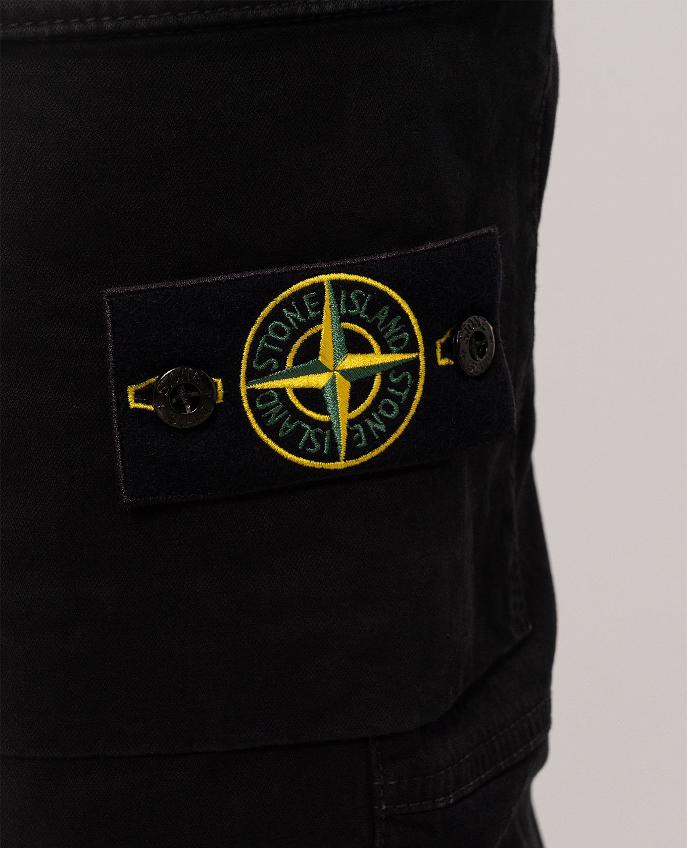 Black joggers with logo patch Stone Island 5
