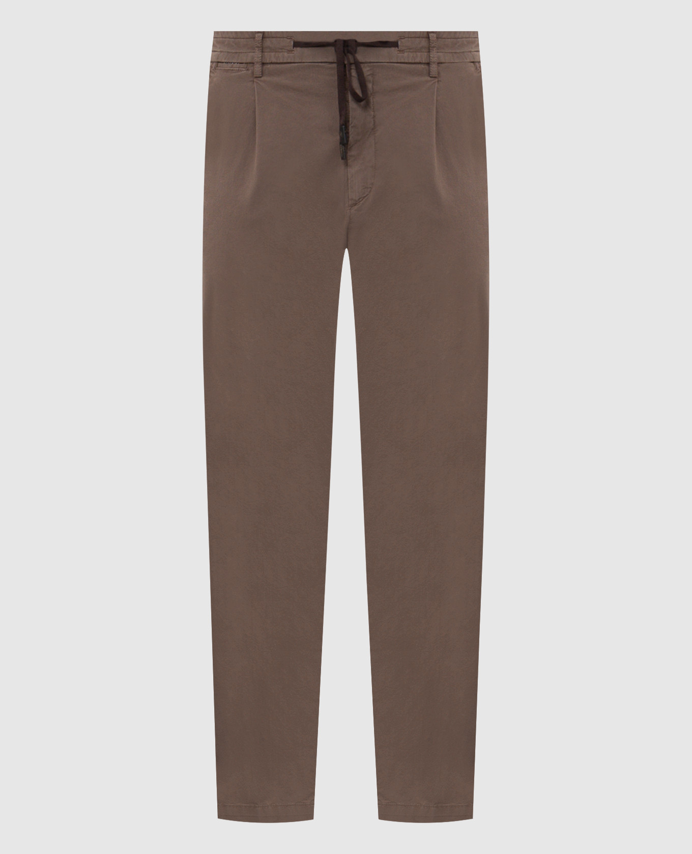 Brown pants with logo patch