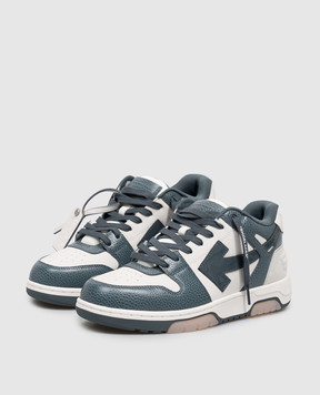 Off-White Out of Office leather sneakers with patent logo OF05736430