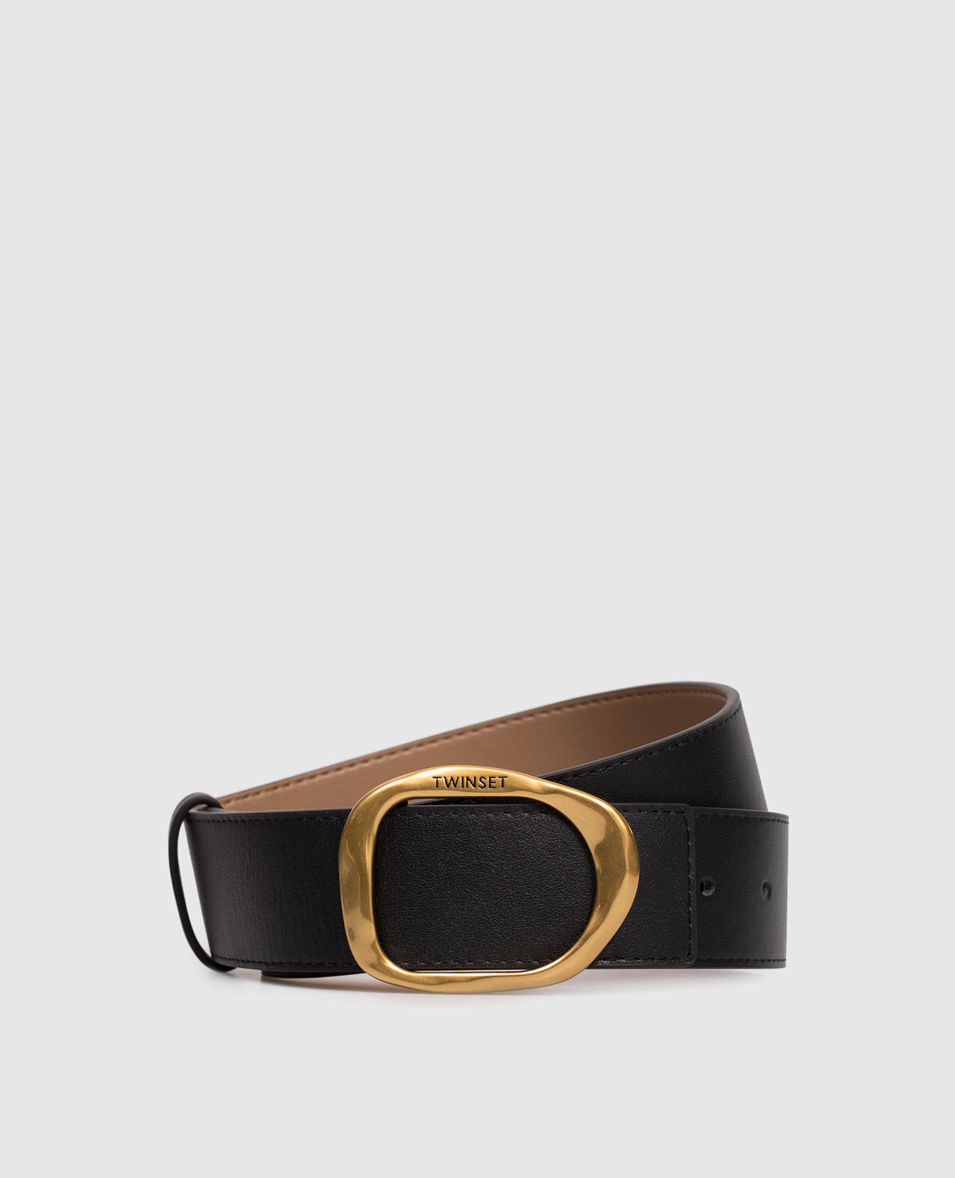 

Reversible combination belt with logo Twinset, Black