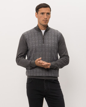 Stefano Ricci Gray wool, cashmere and silk jumper KE04004L01E26361