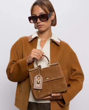 Dolce&Gabbana Brown suede bag My Sicily BB7781BO903