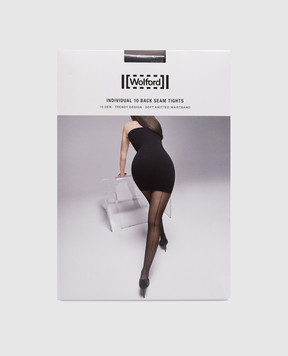 Wolford Black Back Seam 10 DEN tights 18563