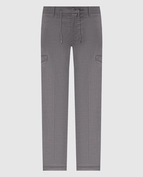 Stefano Ricci Grey wool cargo pants M1T6100580W501