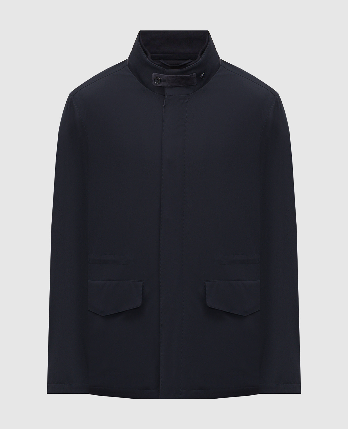 

Blue jacket with logo embroidery Enrico Mandelli