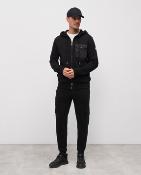 Moncler Black joggers with logo K20918H0002389A8F