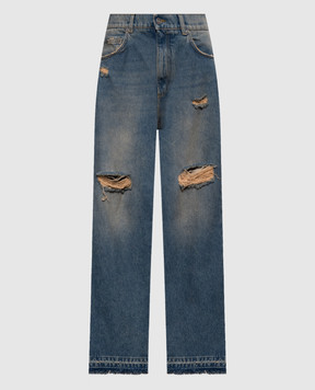 Dolce&Gabbana Blue jeans with holes FTDQHDG8OY4