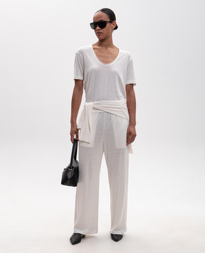 Toteme Ivory silk pants 253WRB0333FB0447