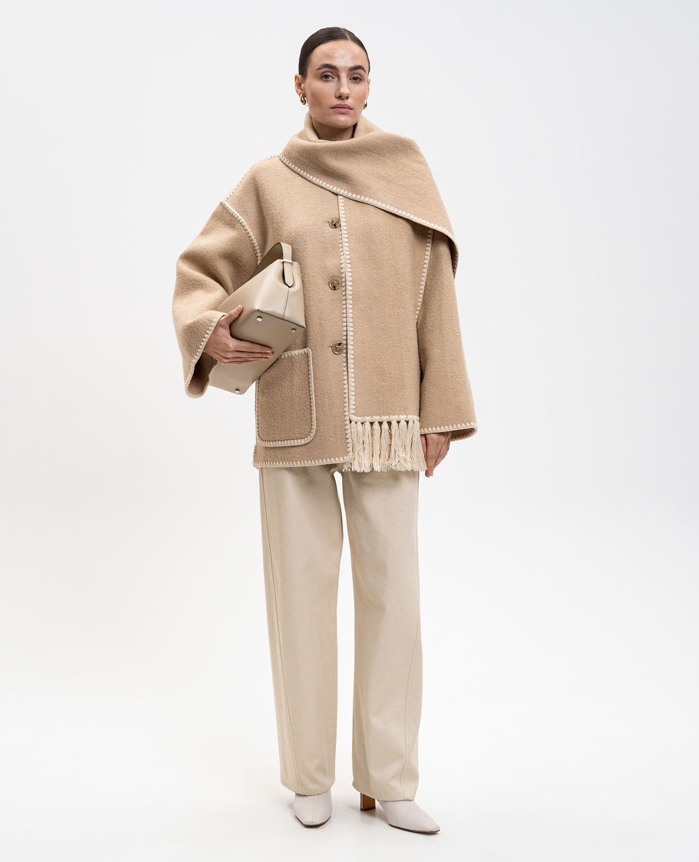 

Beige coat with wool Toteme
