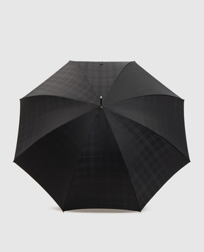 Pasotti Black Schnauzer patterned umbrella cane OMITUO478RASO643419