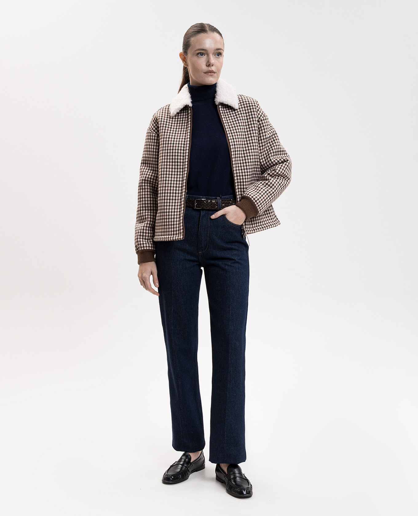 Beige checked jacket Woolrich 2
