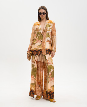 Masnada Beige jacket with branded print 8060