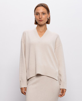 Peserico Beige wool, silk and cashmere pullover A99276F07K09283