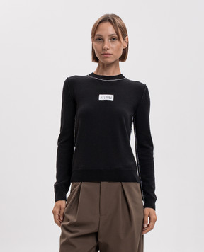 Maison Margiela MM6 Black sweater with wool S52HL0066M13037