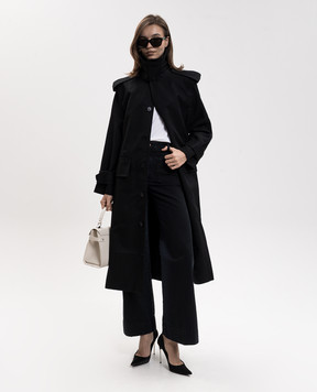 Victoria Beckham Philippa black trench coat 1426WCT005793E