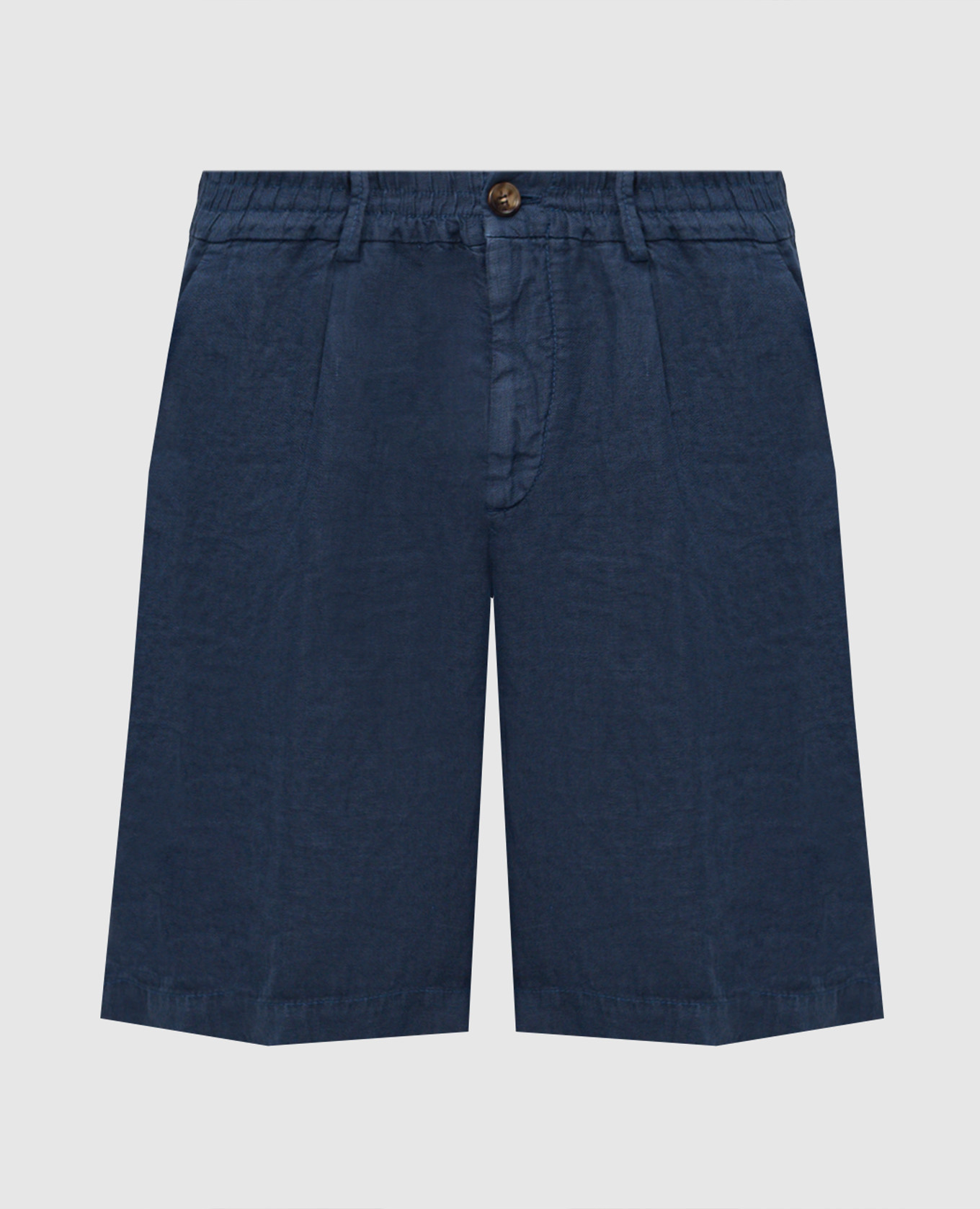 Blue linen shorts