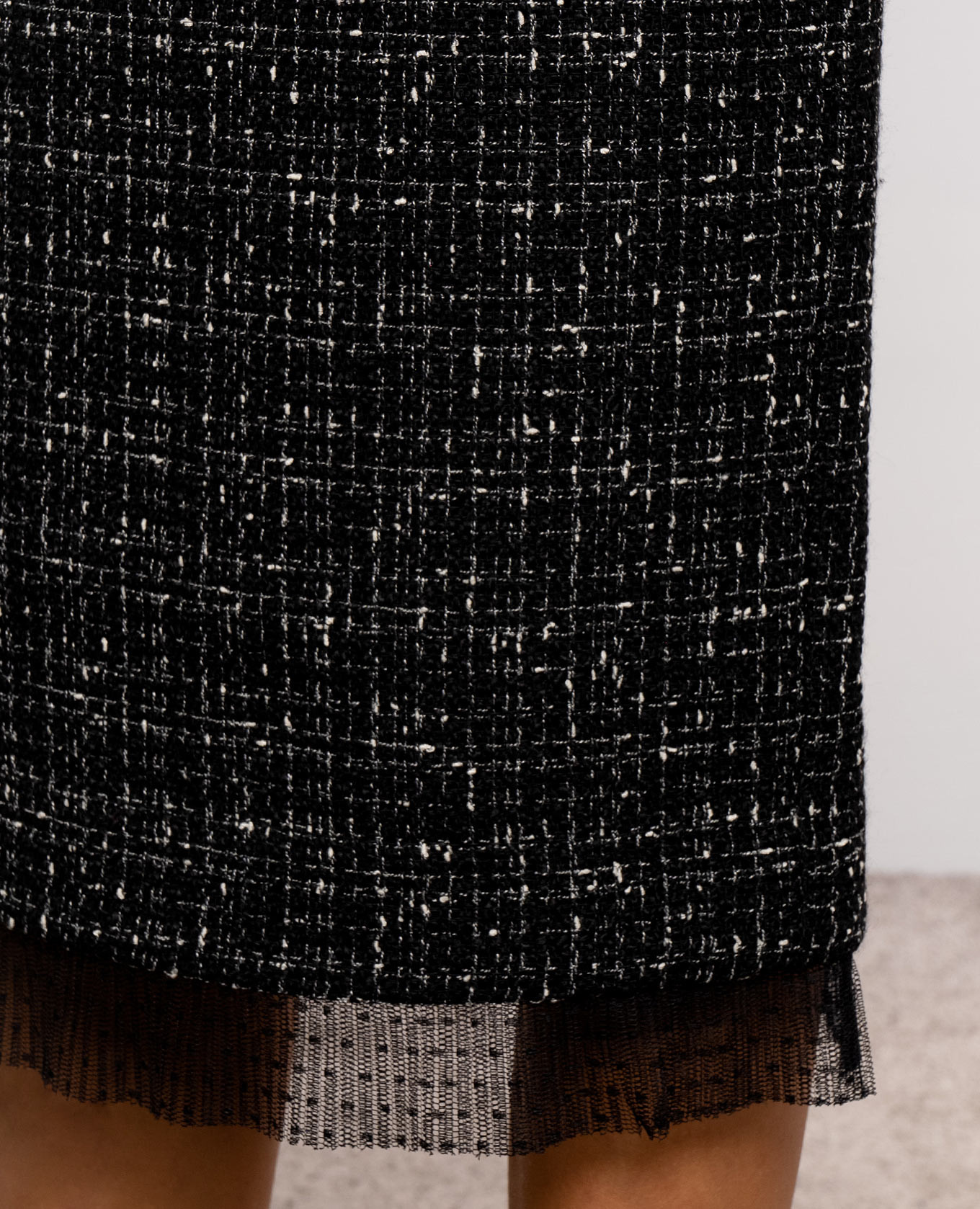 Black tweed pencil skirt Twinset 5