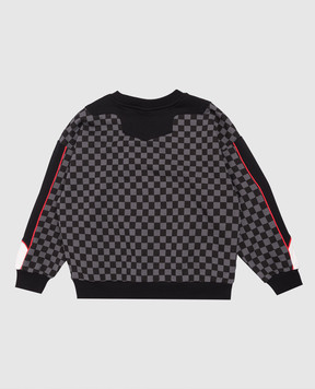 Sprayground Children's black checked sweatshirt SPY1382GREY