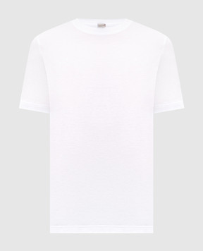 CAPOBIANCO White T-shirt with logo patch 20M660TM00
