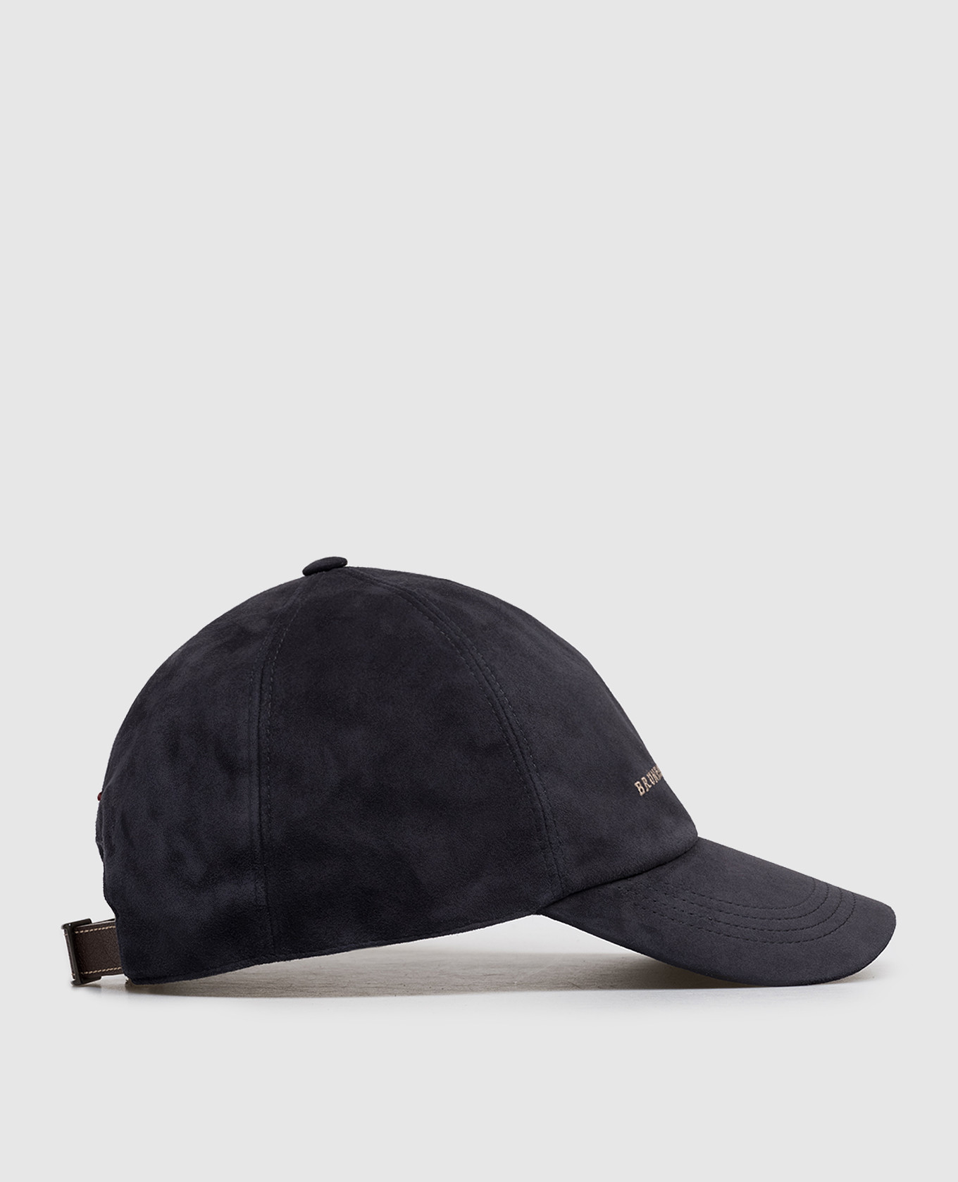 

Suede blue cap with logo embroidery Brunello Cucinelli