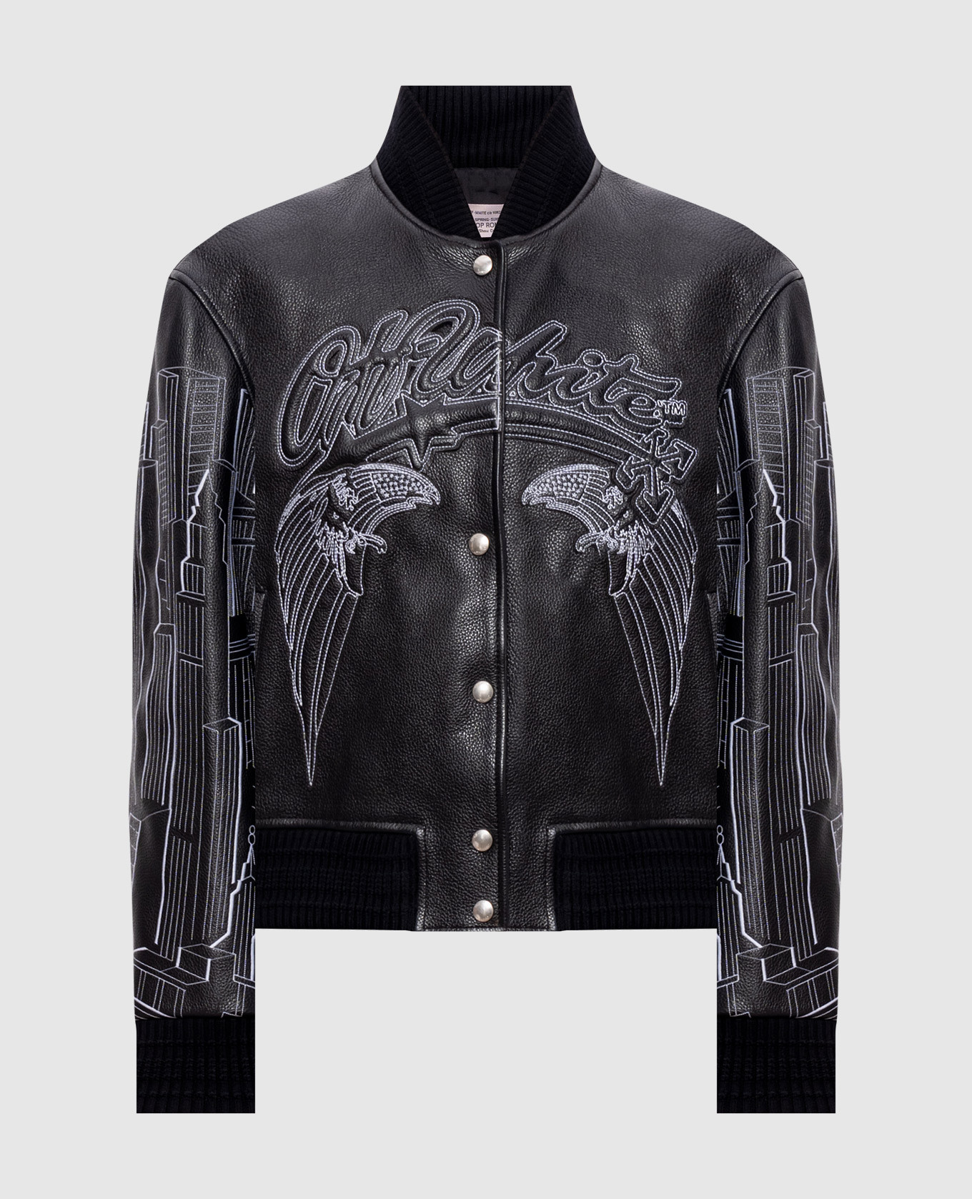 leather Eagle Skyline bomber jacket Off-White