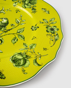 Geminiano Cozzi 1765 Green porcelain serving plate Rosa Rosae SKBBU22329043