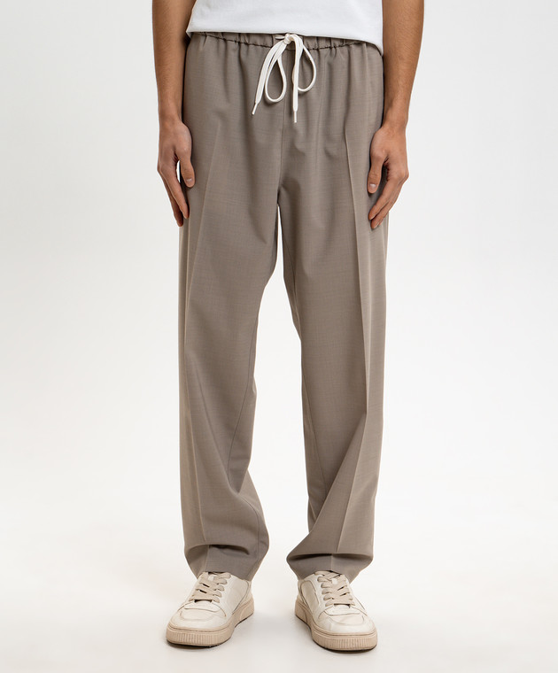 Maison Margiela MM6 - Gray pants with wool SH0KA0028M35733 - shop 