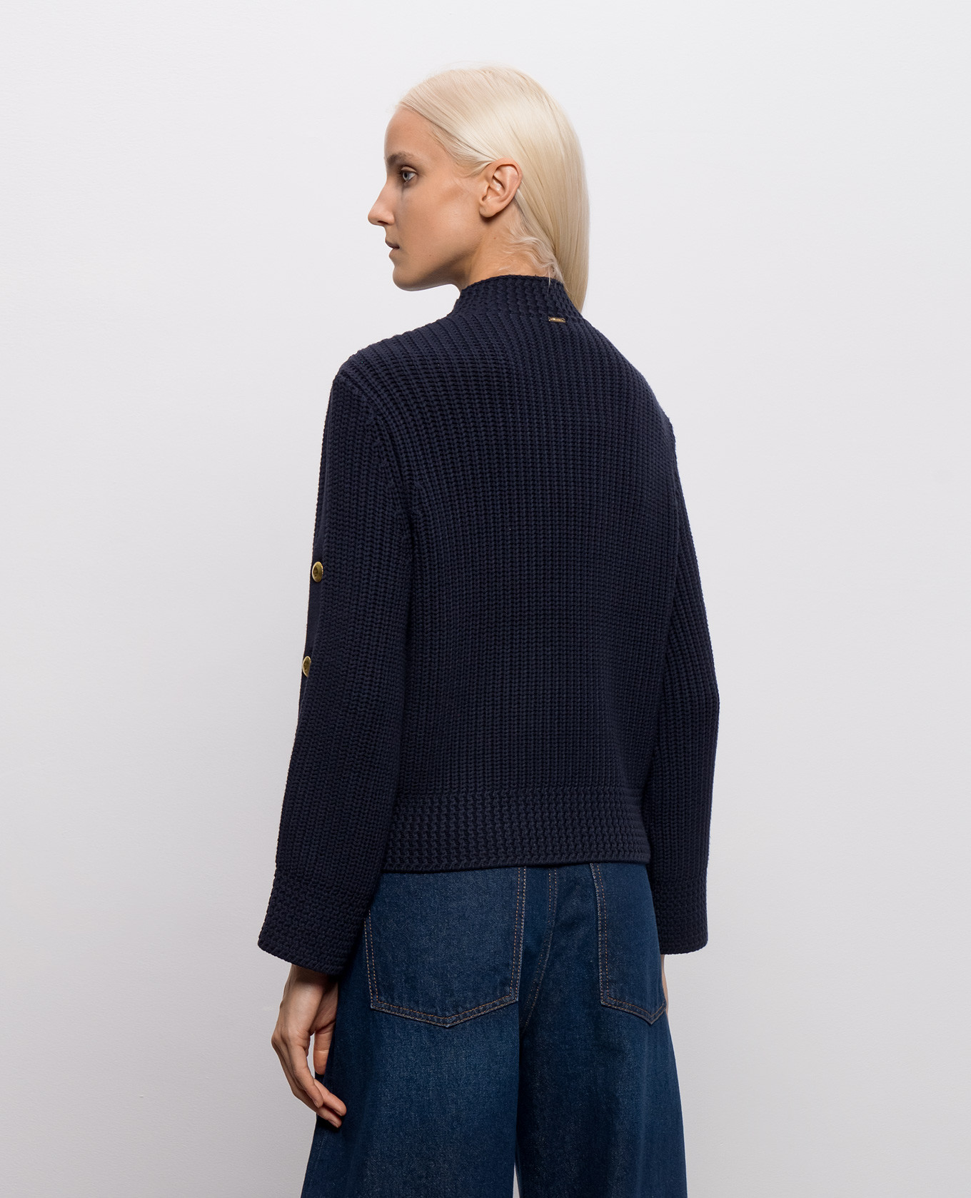 Blue sweater with slits Twinset 4