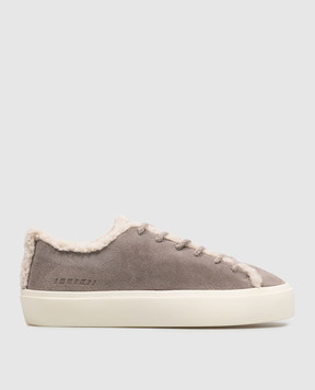 Inuikii Gray suede sneakers with fur 10010010242