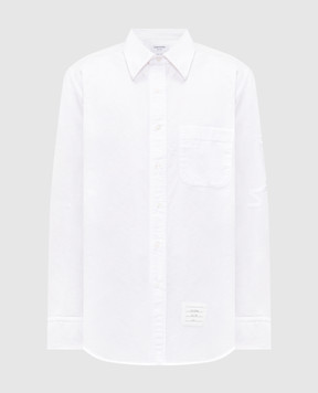 Thom Browne White shirt with embroidered emblem MWL272EE1518
