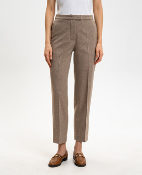 Yves Salomon Beige cashmere pants 26EYP041XXCAFL