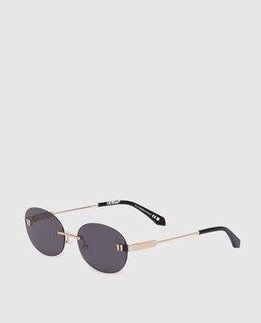 Off-White Frisco gold logo sunglasses OERI152F25MET001