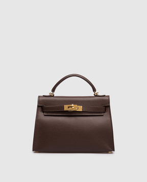 Babe Pay Pls Brown leather satchel bag 6509