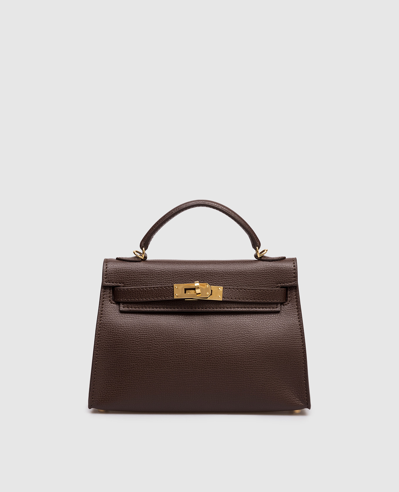 

Brown leather satchel bag Babe Pay Pls