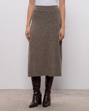 Max Mara Weekend ALOA brown skirt with wool and silk WKDALOA