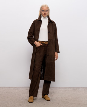 ARMA Brown suede Jean pants 006L26603602
