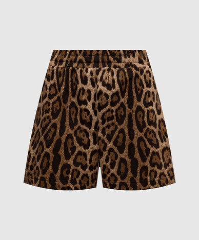 Pantalones cortos estampados marrones