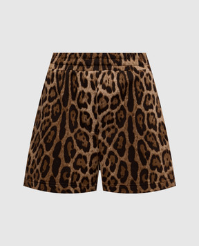 Dolce&Gabbana Brown printed shorts FTC95TFS785