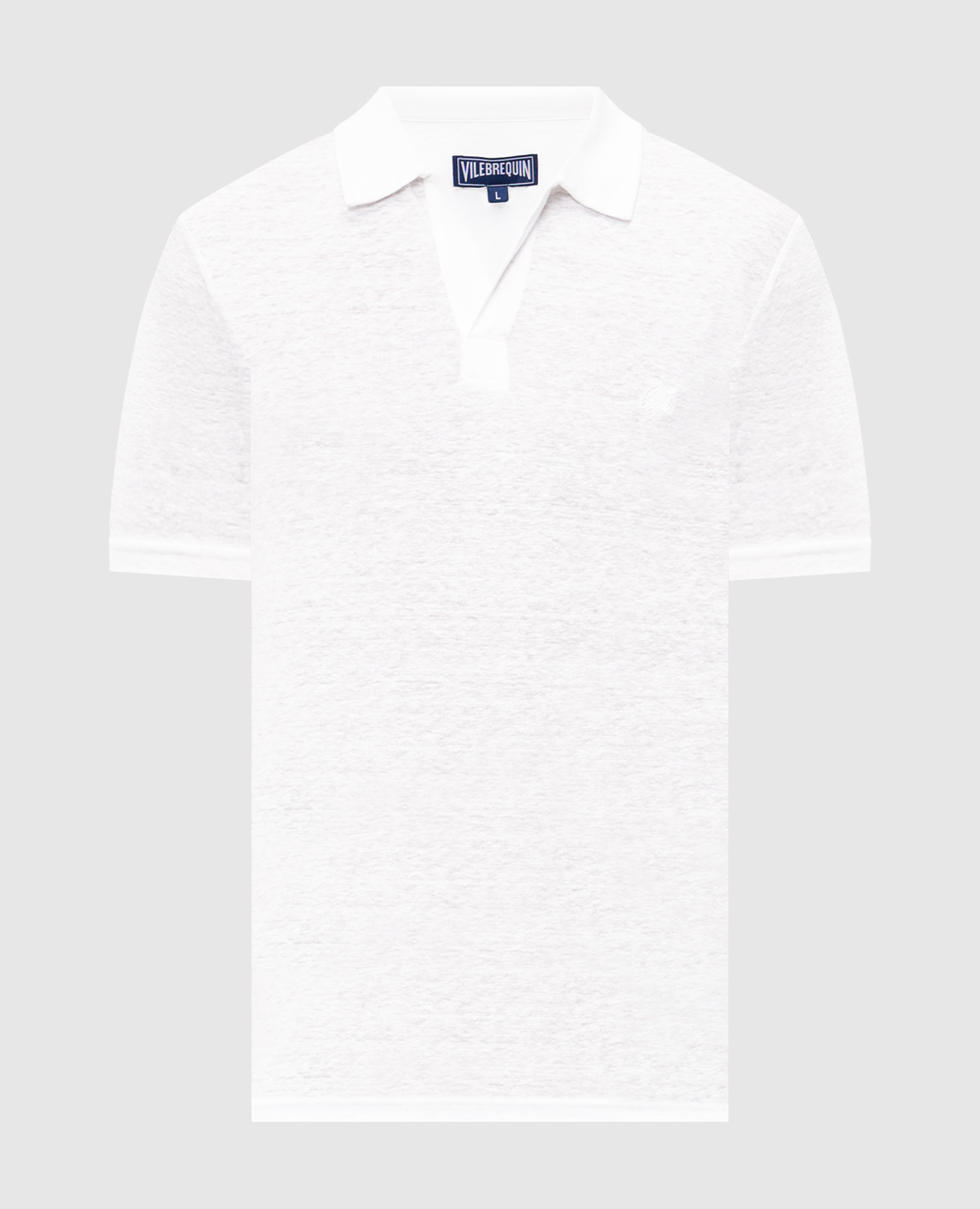 White linen Pyramid polo shirt