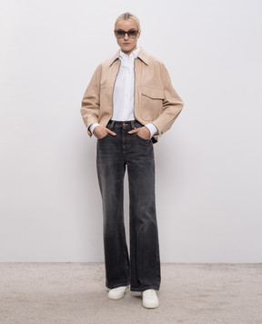 Brunello Cucinelli White shirt with embroidered emblem ML944VT706