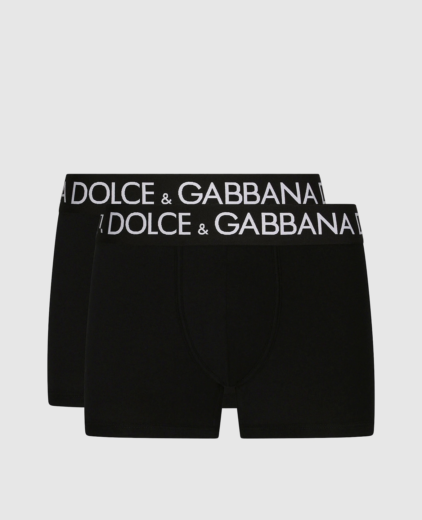 Set of black boxer briefs with contrasting logo