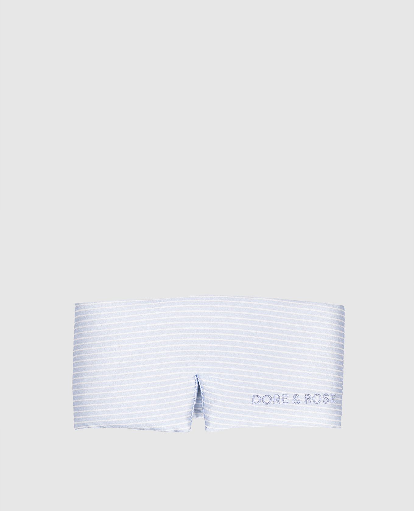 

Blue striped silk sleep mask Dore & Rose, Light blue